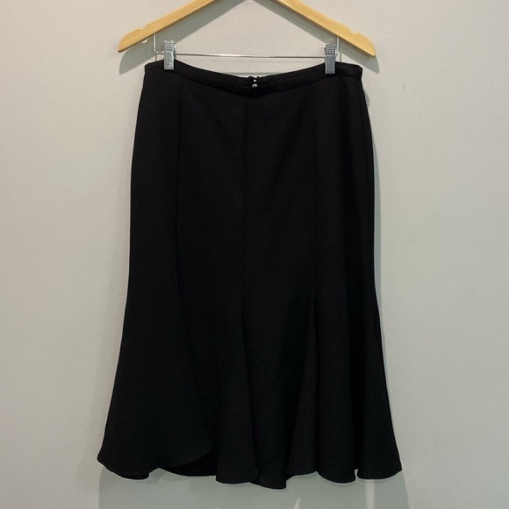Melanie Lyne Black Flowy A-line skirt Size 10 - Picture 9 of 14